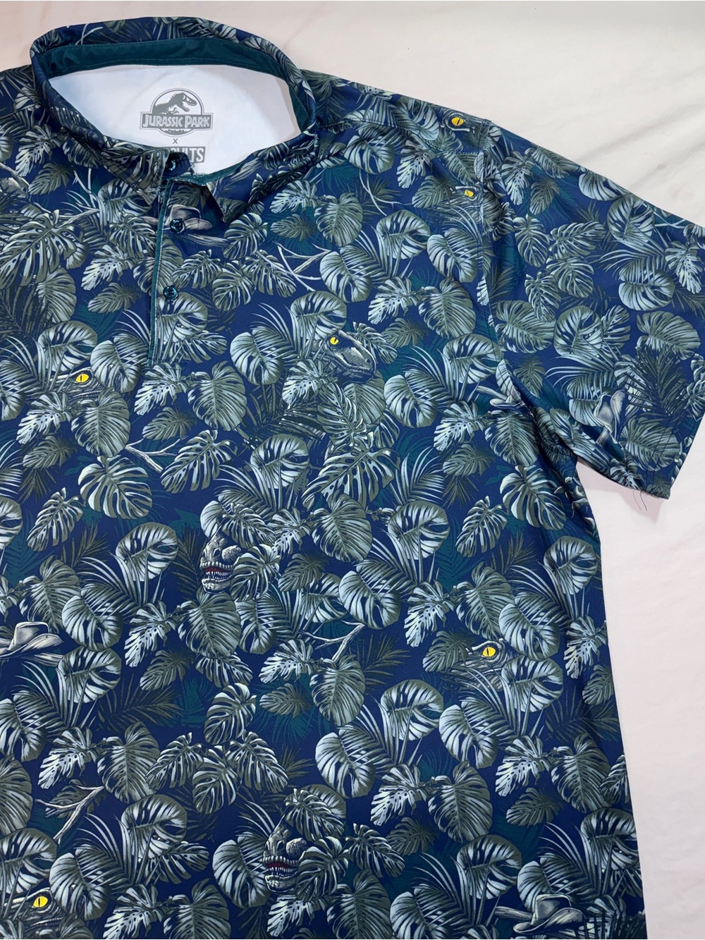 RSVLTS X Jurassic Park Dinosaurs Clever Girl Breakfast Balls Polo Shirt 4XL
